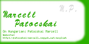 marcell patocskai business card